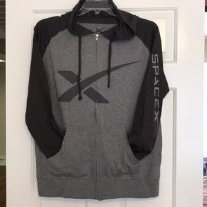 Space X Long a Sleeve Zip-Up Shirt